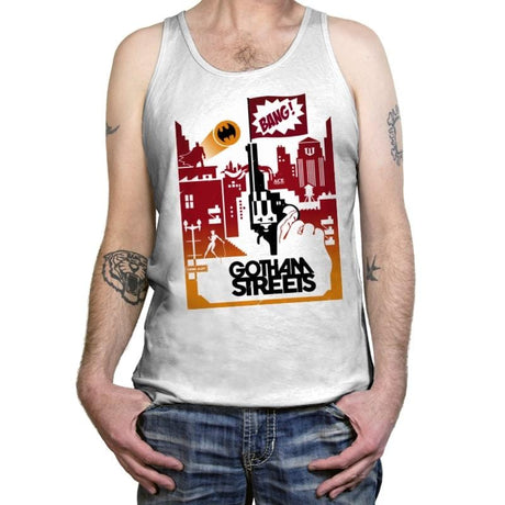 Bat Streets - Tanktop Tanktop RIPT Apparel X-Small / White