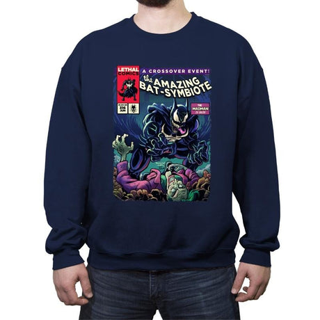 Bat Symbiote - Crew Neck Sweatshirt Crew Neck Sweatshirt RIPT Apparel Small / Navy