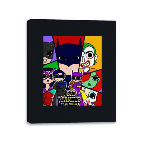 Batfamily vs Arkham - Canvas Wraps Canvas Wraps RIPT Apparel 11x14 / Black