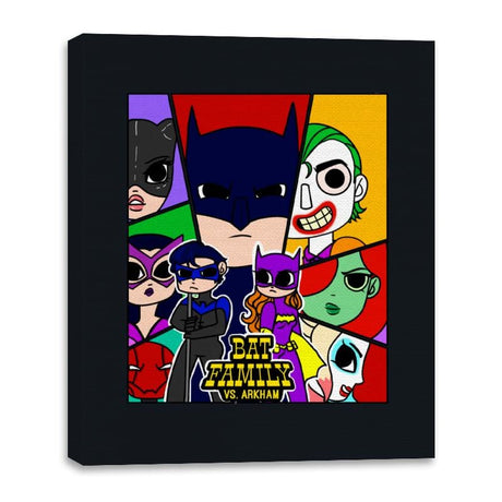 Batfamily vs Arkham - Canvas Wraps Canvas Wraps RIPT Apparel 16x20 / Black