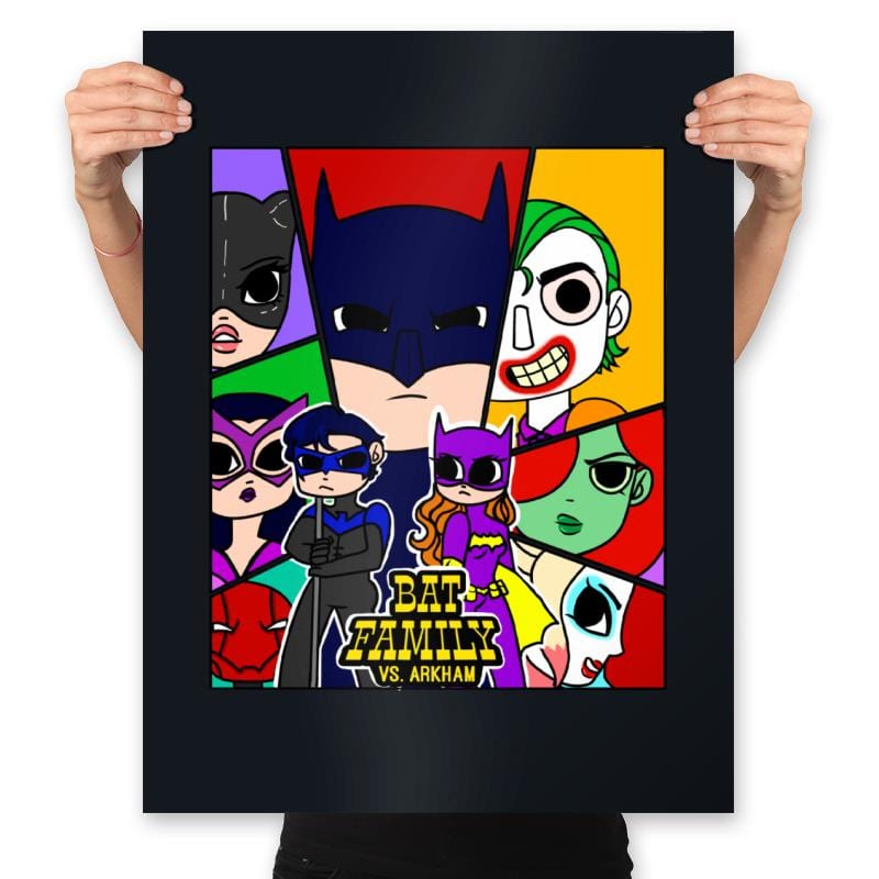 Batfamily vs Arkham - Prints Posters RIPT Apparel 18x24 / Black