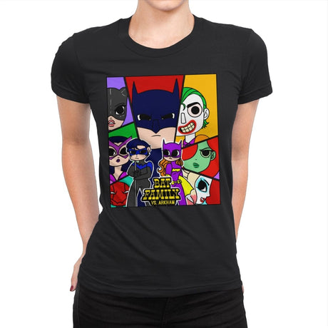 Batfamily vs Arkham - Womens Premium T-Shirts RIPT Apparel Small / Black