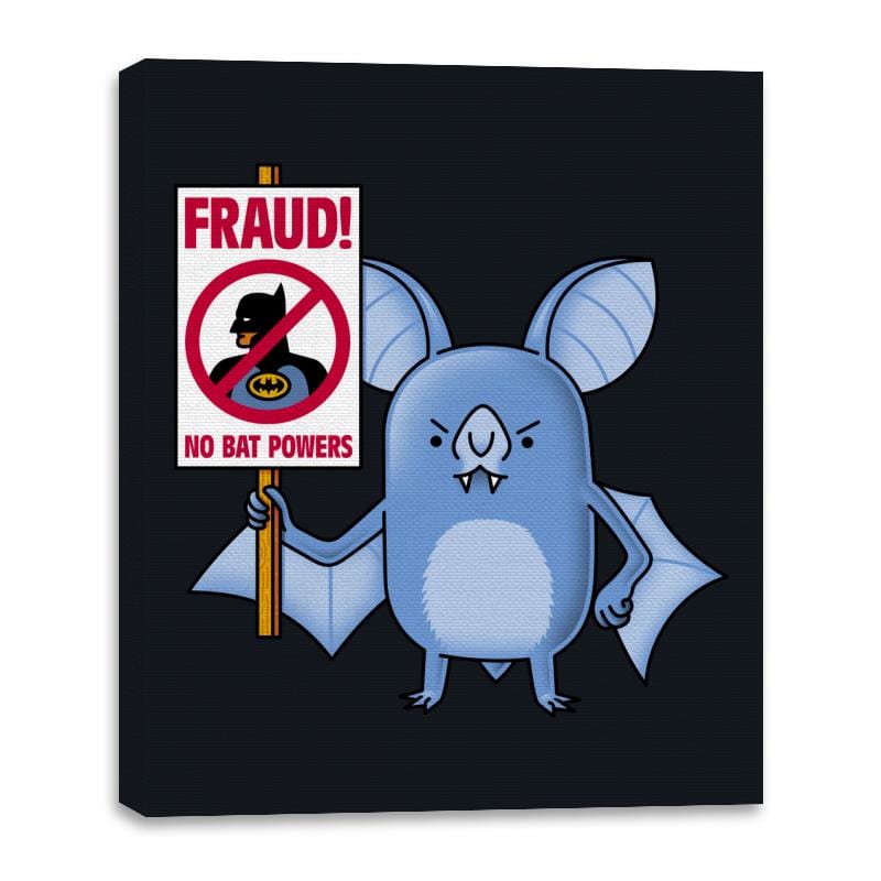 Bats Against Fraud - Canvas Wraps Canvas Wraps RIPT Apparel 16x20 / Black