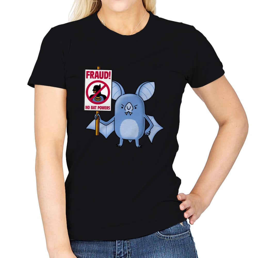 Bats Against Fraud - Womens T-Shirts RIPT Apparel Small / Black