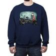 Bats and Supes - Crew Neck Sweatshirt Crew Neck Sweatshirt RIPT Apparel Small / Navy