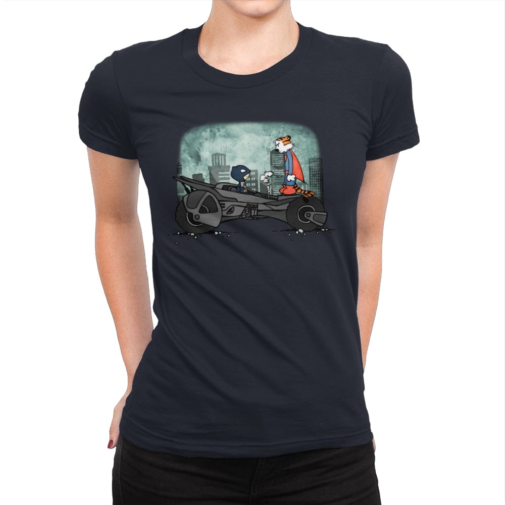 Bats and Supes - Womens Premium T-Shirts RIPT Apparel Small / Midnight Navy