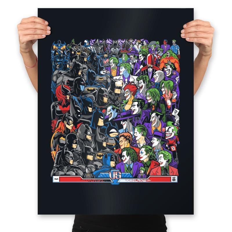 Bats vs Clowns - Best Seller - Prints Posters RIPT Apparel 18x24 / Black