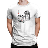 Battle in the Snow Sumi-E - Sumi Ink Wars - Mens Premium T-Shirts RIPT Apparel Small / White