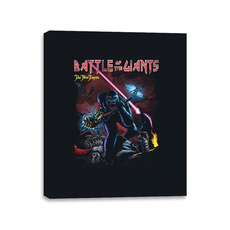 Battle of the Giants - Canvas Wraps Canvas Wraps RIPT Apparel 11x14 / Black