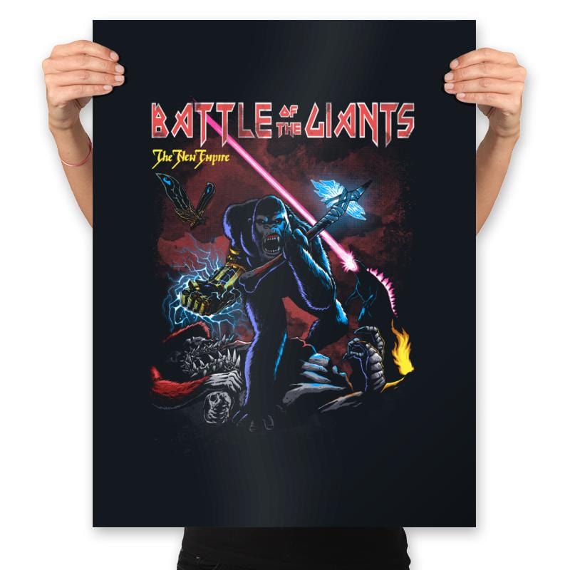 Battle of the Giants - Prints Posters RIPT Apparel 18x24 / Black