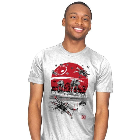 Battle on the Beach - Mens T-Shirts RIPT Apparel Small / White