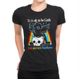 Be Goth and Also Love Rainbows - Womens Premium T-Shirts RIPT Apparel Small / Black