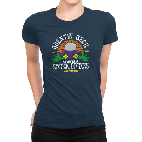 Beck Stunts & Special Effects - Womens Premium T-Shirts RIPT Apparel Small / Midnight Navy