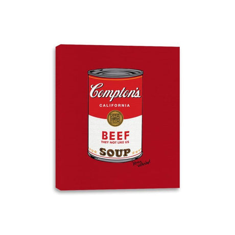 Beef Soup - Canvas Wraps Canvas Wraps RIPT Apparel 8x10 / Red