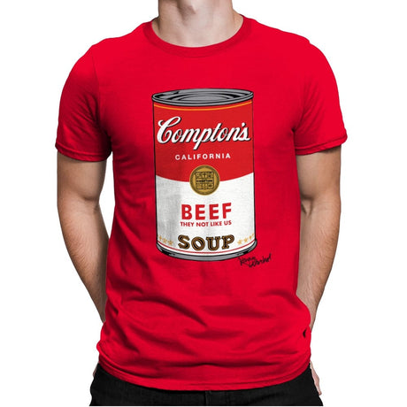 Beef Soup - Mens Premium T-Shirts RIPT Apparel Small / Red