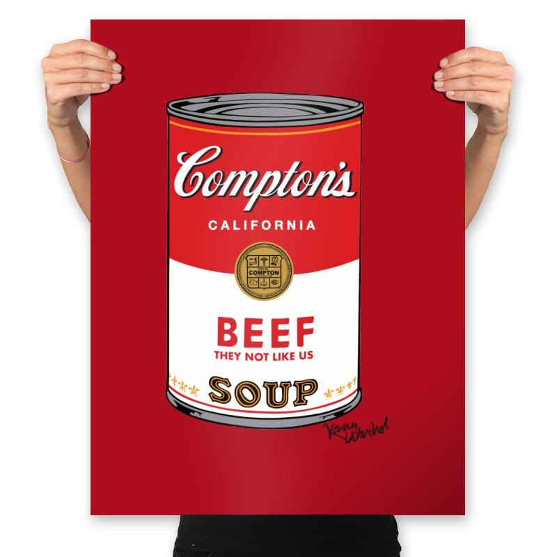 Beef Soup - Prints Posters RIPT Apparel 18x24 / Red