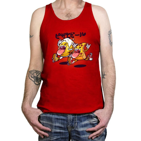 Beer & Pizza Combo - Tanktop Tanktop RIPT Apparel X-Small / Red