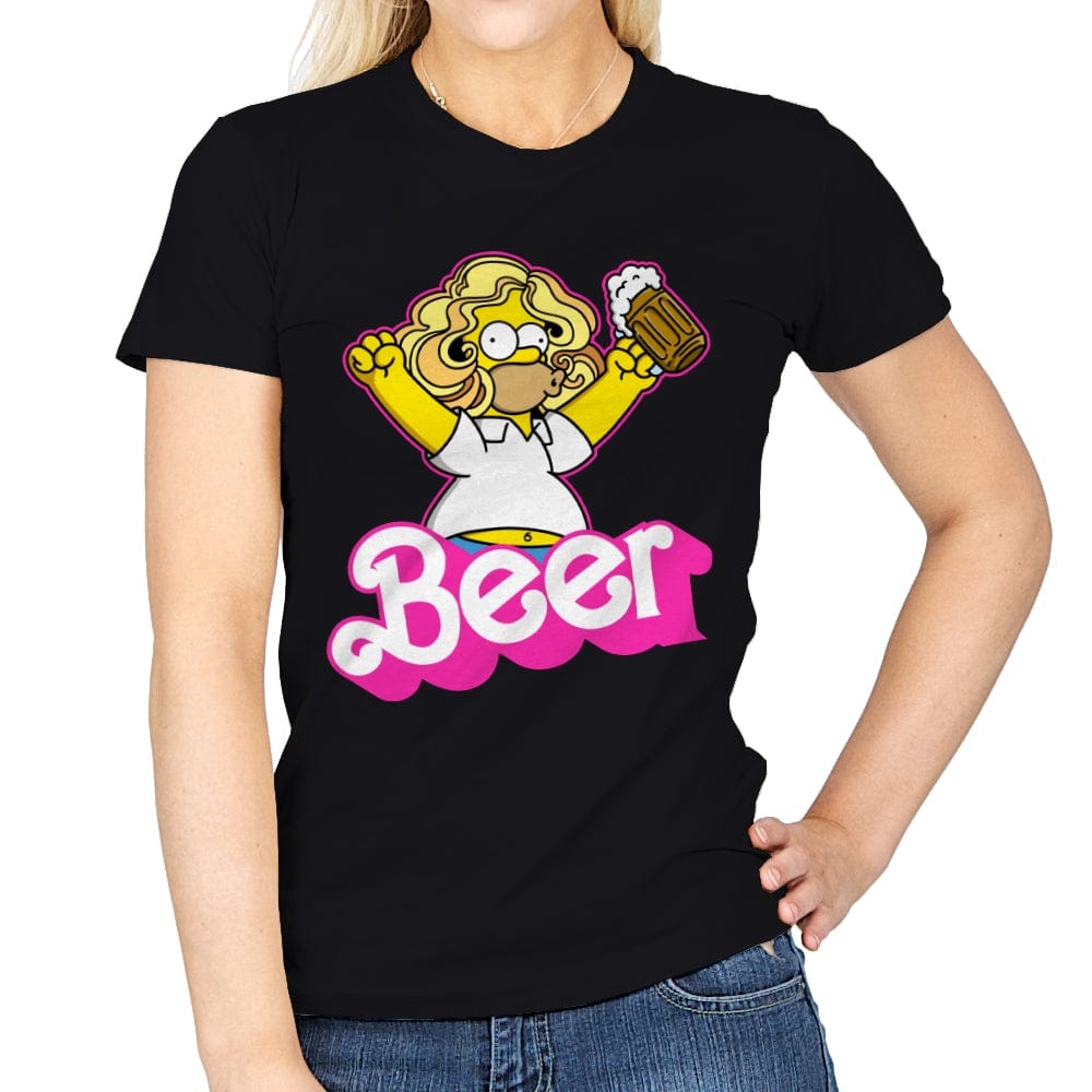 Beerbie - Womens T-Shirts RIPT Apparel Small / Black