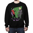 Beetle and Girl Dance - Crew Neck Sweatshirt Crew Neck Sweatshirt RIPT Apparel Small / Black