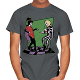 Beetle and Girl Dance - Mens T-Shirts RIPT Apparel Small / Charcoal