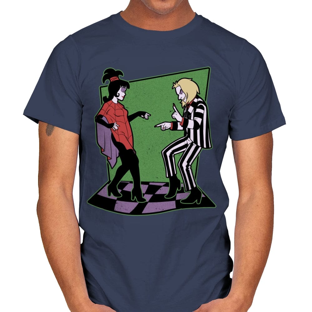 Beetle and Girl Dance - Mens T-Shirts RIPT Apparel Small / Navy