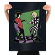 Beetle and Girl Dance - Prints Posters RIPT Apparel 18x24 / Black