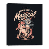 Being Evil is Magical  - Canvas Wraps Canvas Wraps RIPT Apparel 16x20 / Black