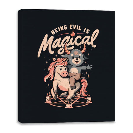 Being Evil is Magical  - Canvas Wraps Canvas Wraps RIPT Apparel 16x20 / Black