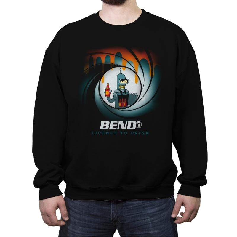 Bend Agent Drink - Crew Neck Sweatshirt Crew Neck Sweatshirt RIPT Apparel Small / Black