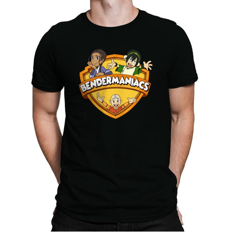 Bendermaniacs - Mens Premium T-Shirts RIPT Apparel Small / Black