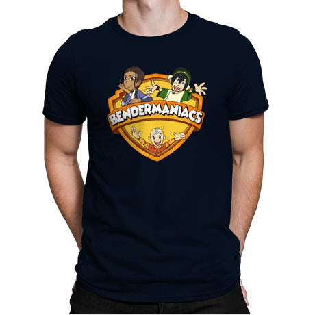 Bendermaniacs - Mens Premium T-Shirts RIPT Apparel Small / Midnight Navy