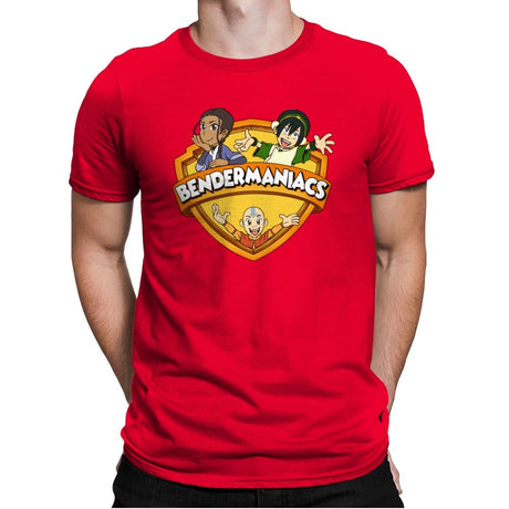 Bendermaniacs - Mens Premium T-Shirts RIPT Apparel Small / Red