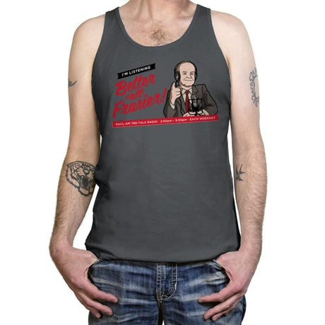 Better Call Frasier! - Tanktop Tanktop RIPT Apparel X-Small / Asphalt