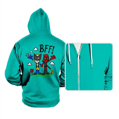 BFFs - Hoodies Hoodies RIPT Apparel Small / Teal