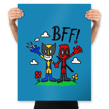 BFFs - Prints Posters RIPT Apparel 18x24 / Sapphire