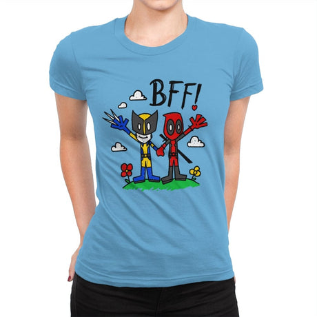 BFFs - Womens Premium T-Shirts RIPT Apparel Small / Turquoise