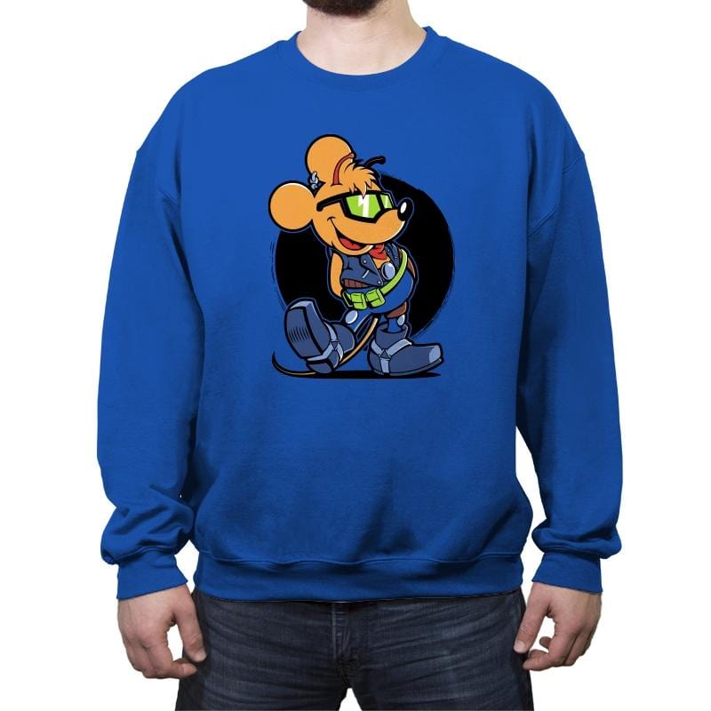 Biker Mouse - Crew Neck Sweatshirt Crew Neck Sweatshirt RIPT Apparel Small / Royal