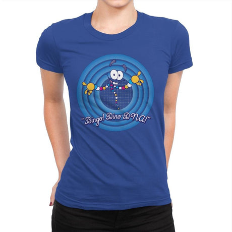 Bingo! Dino DNA! - Womens Premium T-Shirts RIPT Apparel Small / Royal