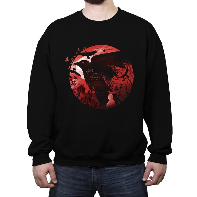 Black Birds - Crew Neck Sweatshirt Crew Neck Sweatshirt RIPT Apparel Small / Black