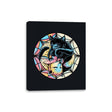 Black Cat and Colorful Wolf - Canvas Wraps Canvas Wraps RIPT Apparel 8x10 / Black