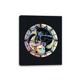 Black Cat and Colorful Wolf - Canvas Wraps Canvas Wraps RIPT Apparel 8x10 / Black