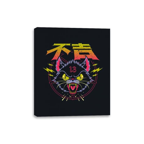 Black Cat - Canvas Wraps Canvas Wraps RIPT Apparel 8x10 / Black