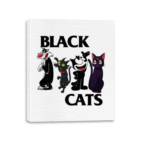 Black Cats - Canvas Wraps Canvas Wraps RIPT Apparel 11x14 / White