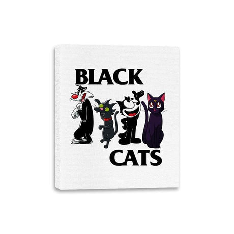 Black Cats - Canvas Wraps Canvas Wraps RIPT Apparel 8x10 / White