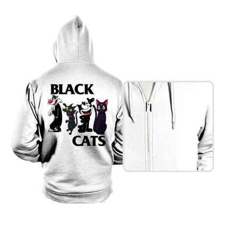 Black Cats - Hoodies Hoodies RIPT Apparel Small / White