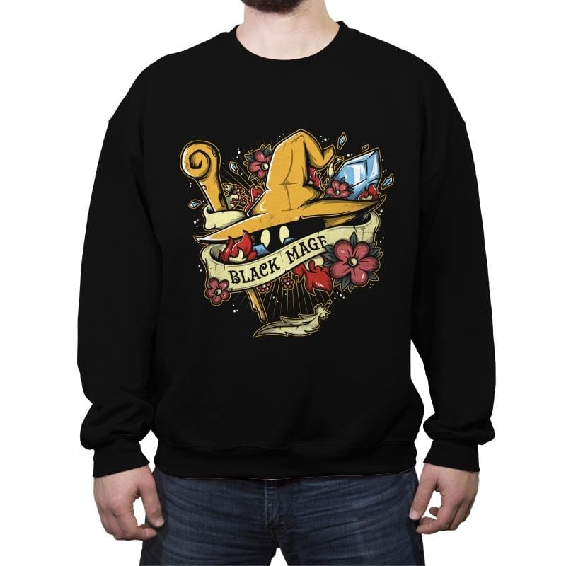 Black Mage - Crew Neck Sweatshirt Crew Neck Sweatshirt RIPT Apparel Small / Black