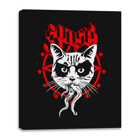 Black Metal Cat - Canvas Wraps Canvas Wraps RIPT Apparel 16x20 / Black