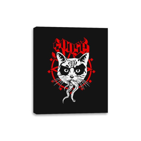 Black Metal Cat - Canvas Wraps Canvas Wraps RIPT Apparel 8x10 / Black