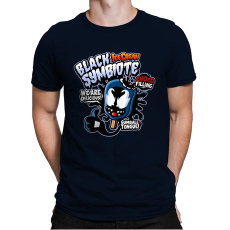 Black Symbiote Ice Cream - Mens Premium T-Shirts RIPT Apparel Small / Midnight Navy