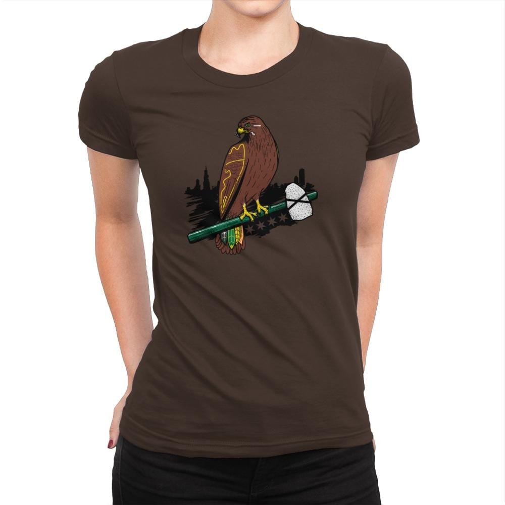 Blackhawk Dynasty Exclusive - Womens Premium T-Shirts RIPT Apparel Small / Dark Chocolate